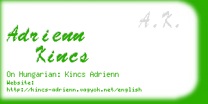 adrienn kincs business card